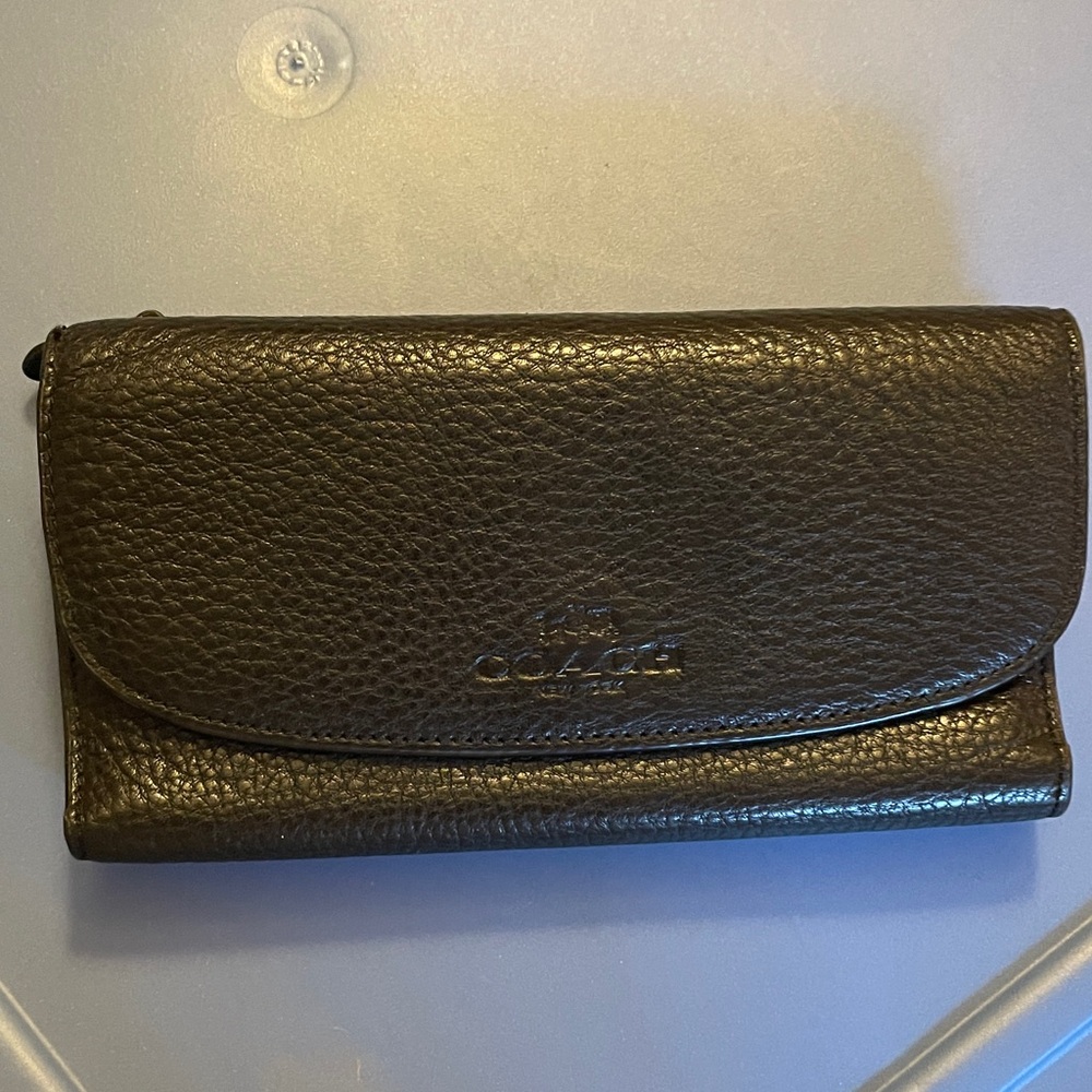 Coach black Leather Clutch